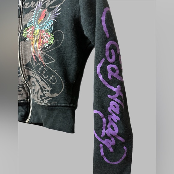 Ed Hardy Cropped Zip Up - Picture 2 of 3